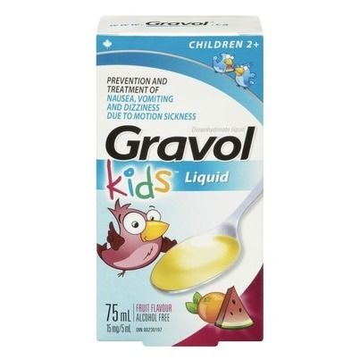 Gravol Liquid for Kids Dye Free Fruit