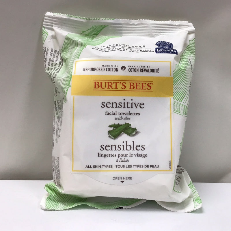 Burt's Bees Sensitive Facial Cleansing Wipes With Cotton Extract