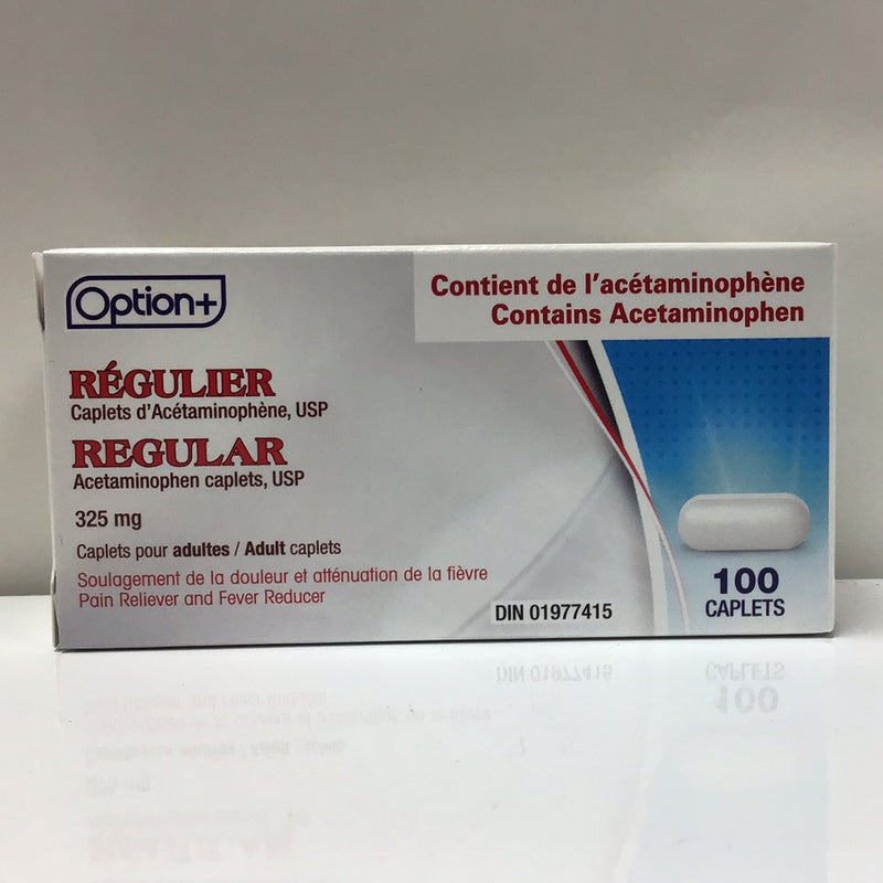 Option+ Acetaminophen Regular Strength Caplets