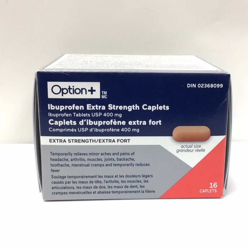 Option+ Ibuprofen Extra Strength Caplets