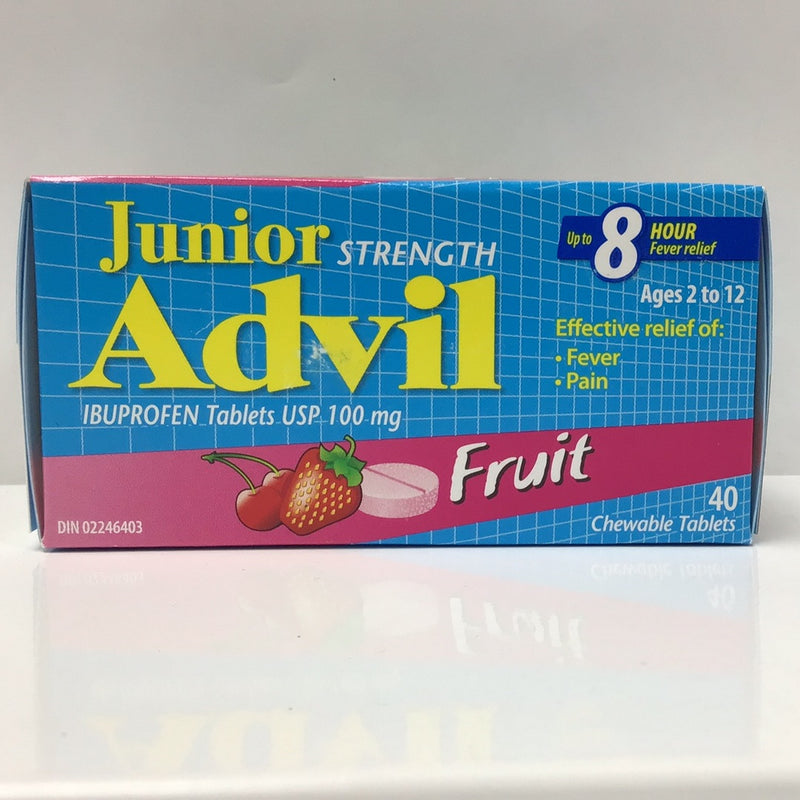 Advil Junior Strength Chewable Tablets Fruit