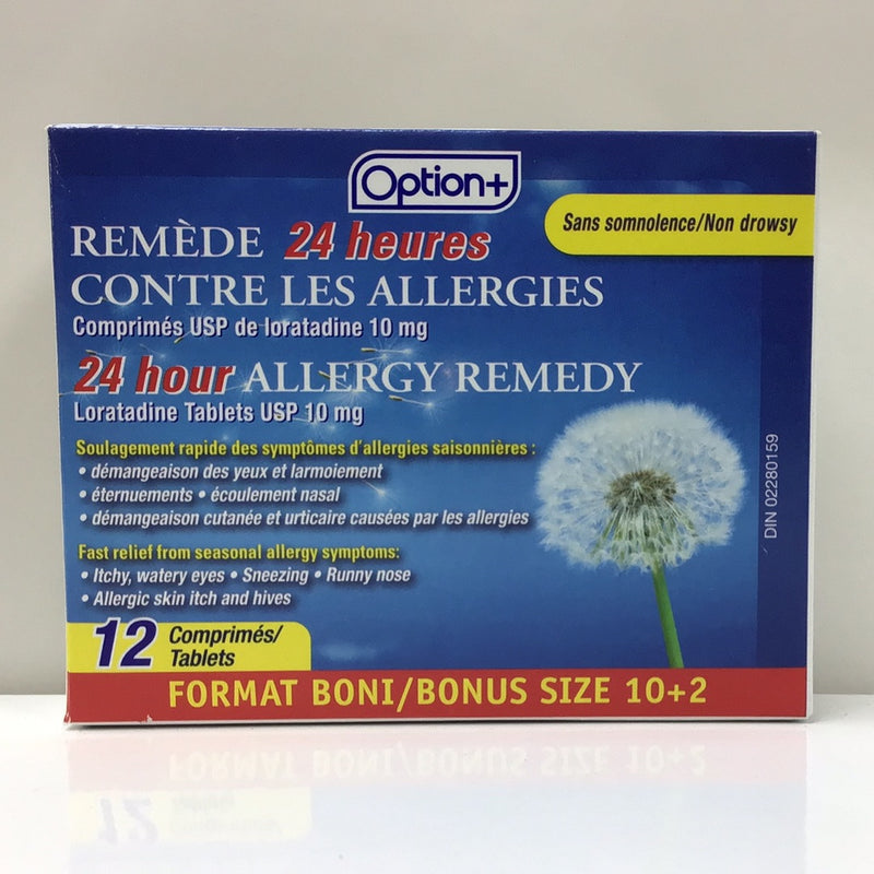 Option+ 24 Hour Allergy Remedy Loratadine Tablets