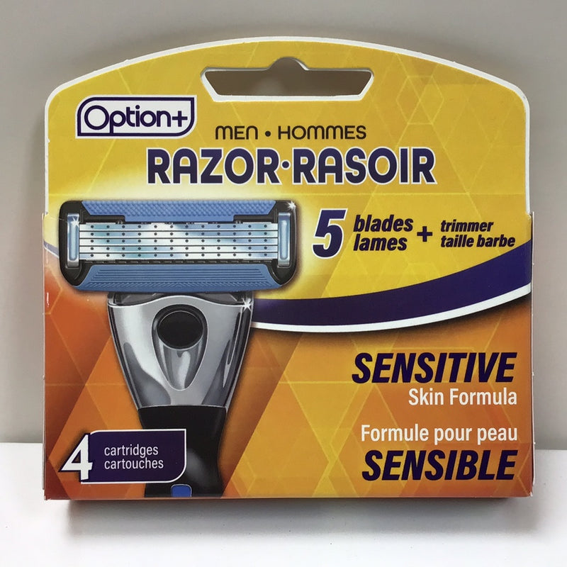 Option+ 5-Blade Cartridges with Trimmer for Men