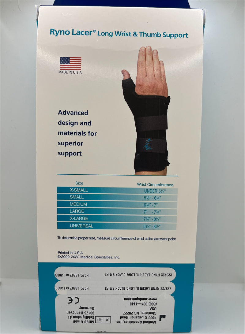 Ryno Lacer Long Wrist and Thumb Support