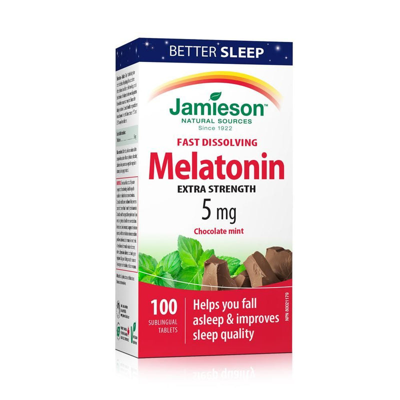 Jamieson Melatonin Fast Dissolving Tablets Chocolate Mint