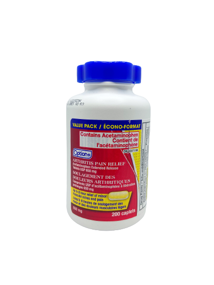 Option+ Arthritis Pain Relief Acetaminophen 650mg Extended Release Tablets
