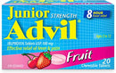 Advil Junior Strength Chewable Tablets Fruit