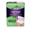Always Discreet Maximum Protection Underwear, Large
