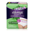 Always Discreet Maximum Protection Underwear, Small/Medium