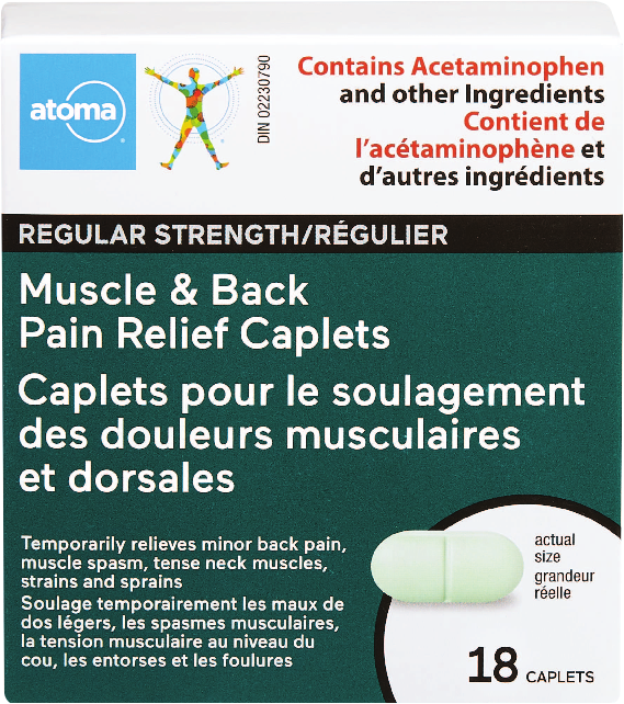 Atoma Muscle & Back Pain Relief Regular Strength Caplets