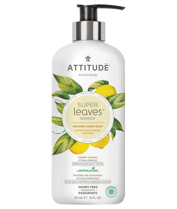 Attitude Super Leaves Natural Hand Soap, Lemon Leaves