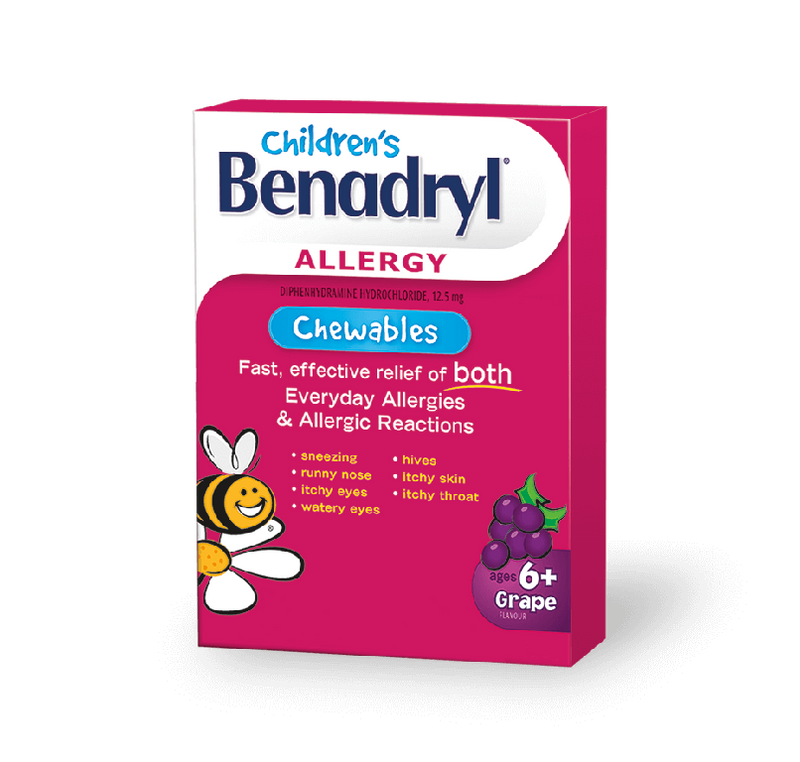 Benadryl Allergy Children's Tablets Grape