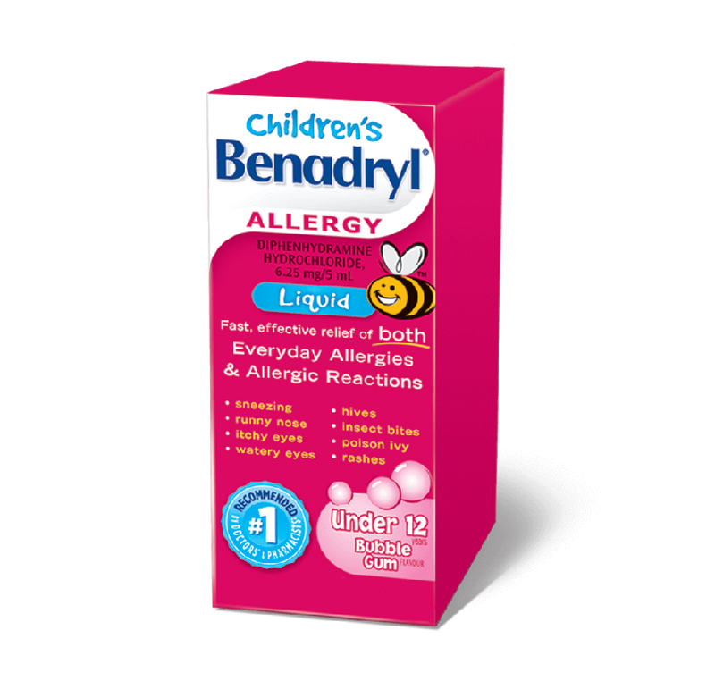 Benadryl Children's Allergy Liquid Bubble Gum