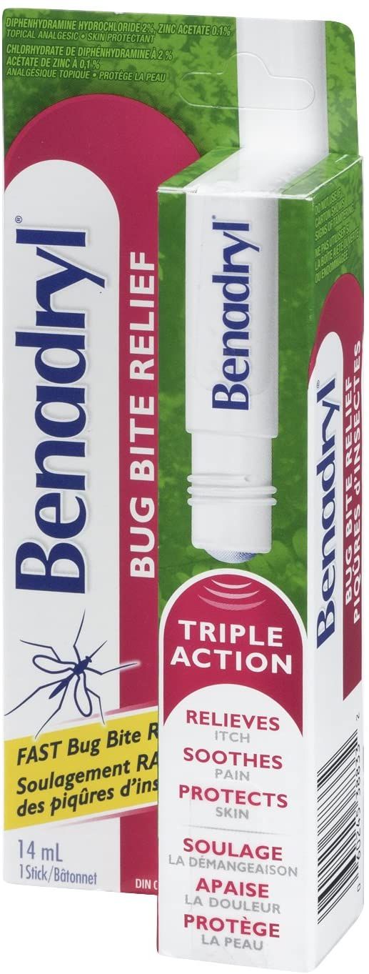 Benadryl Itch Bug Bite Relief Stick Triple Action