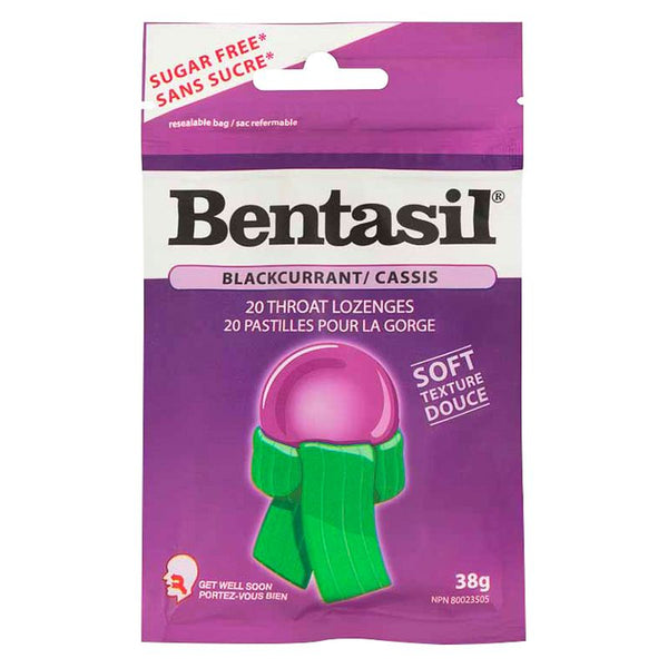 Bentasil Throat Lozenges Sugar Free Blackcurrant Bentasil Throat Lozenges Sugar Free Blackcurrant