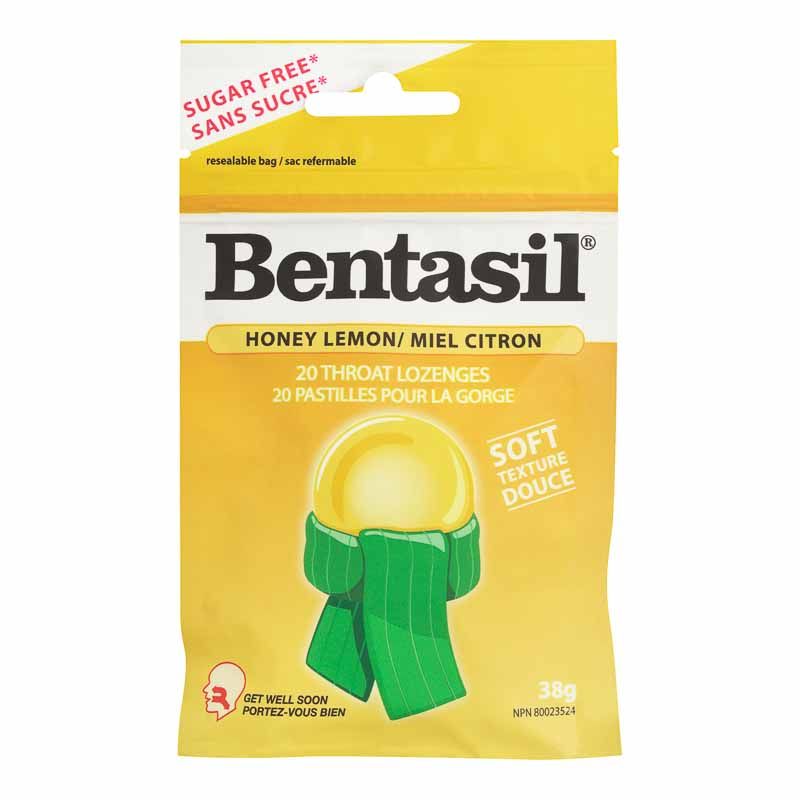 Bentasil Throat Lozenges Sugar Free Honey Lemon