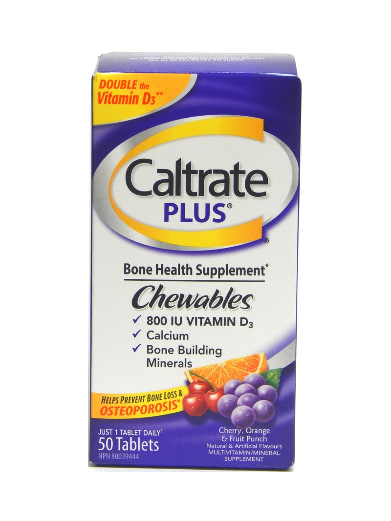Caltrate Plus Bone Health Supplement Chewable Tablets Assorted Fruit