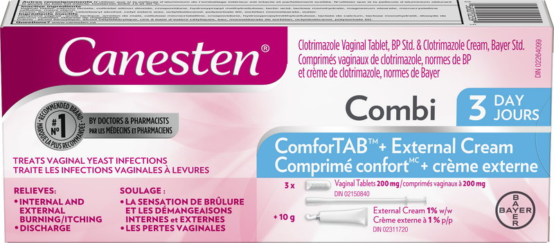 Canesten 3 Day Combi Pack Yeast Infection Tablet + Cream