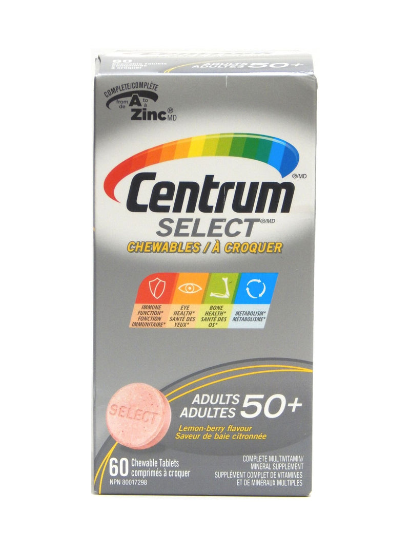 Centrum Select Multivitamin Chewable Tablets for Adults 50+ Lemon-Berry