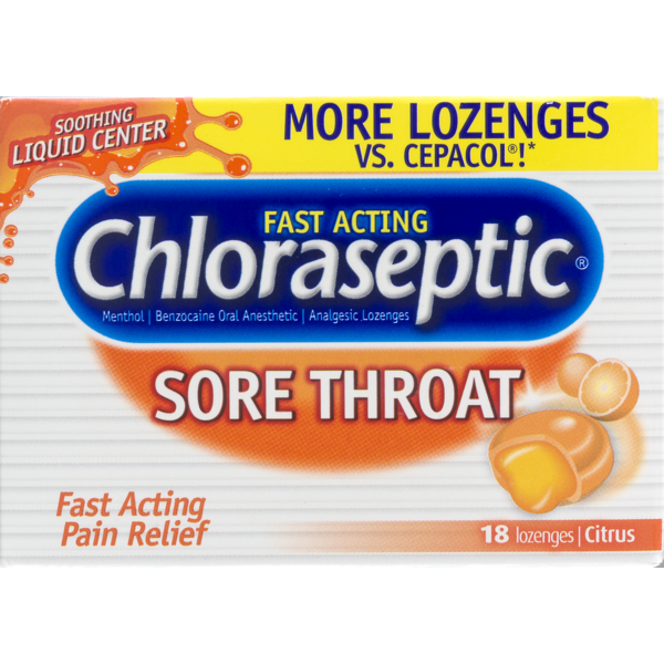 Chloraseptic Sore Throat Lozenges Citrus
