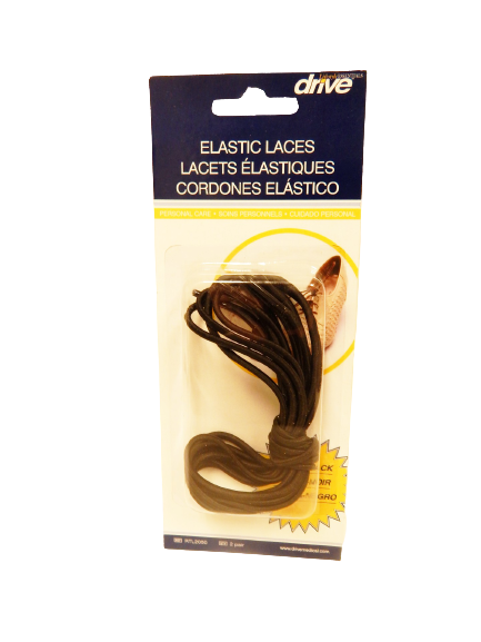 Drive Black Elastic Shoe Laces