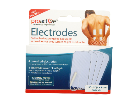 ProActive Pre-Gelled Electrodes Rectangle 1.5x3"