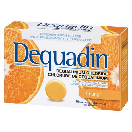 Dequadin Antibacterial & Antifungal Throat Lozenges Orange