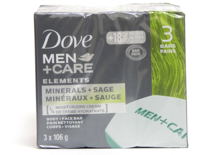 Dove Men+Care Minerals and Sage Bar