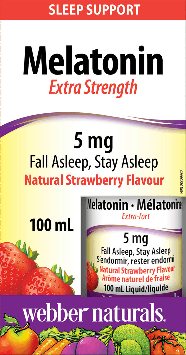 Webber Naturals Melatonin Liquid Strawberry