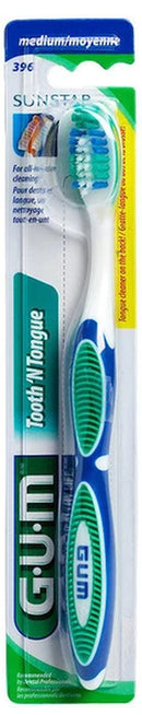 GUM Tooth 'N Tongue Toothbrush Medium