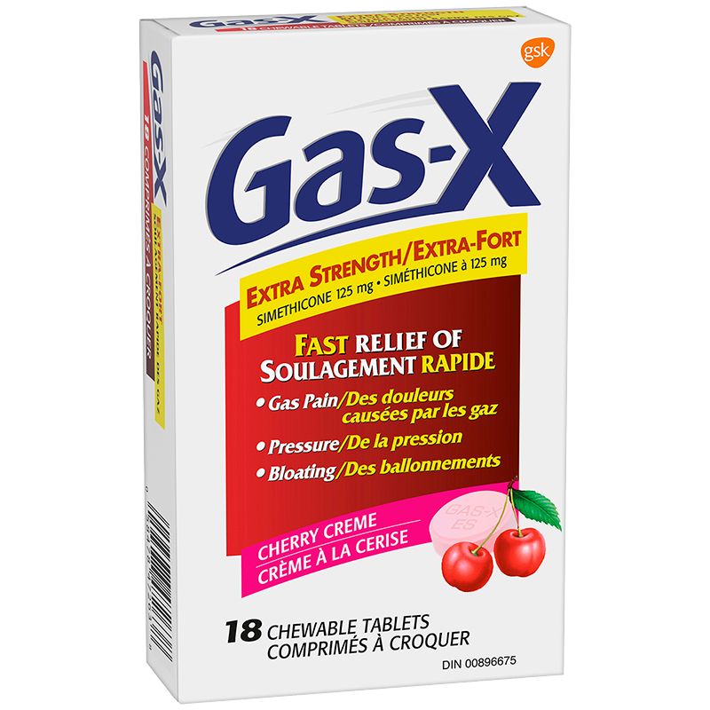 Gas-X Antigas Extra Strength Chewable Tablets Cherry Creme