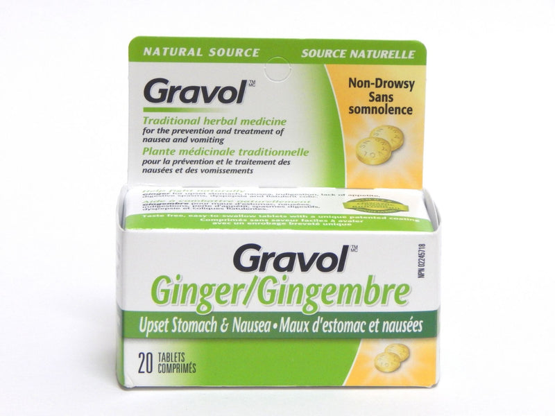 Gravol Ginger Upset Stomach & Nausea Tablets
