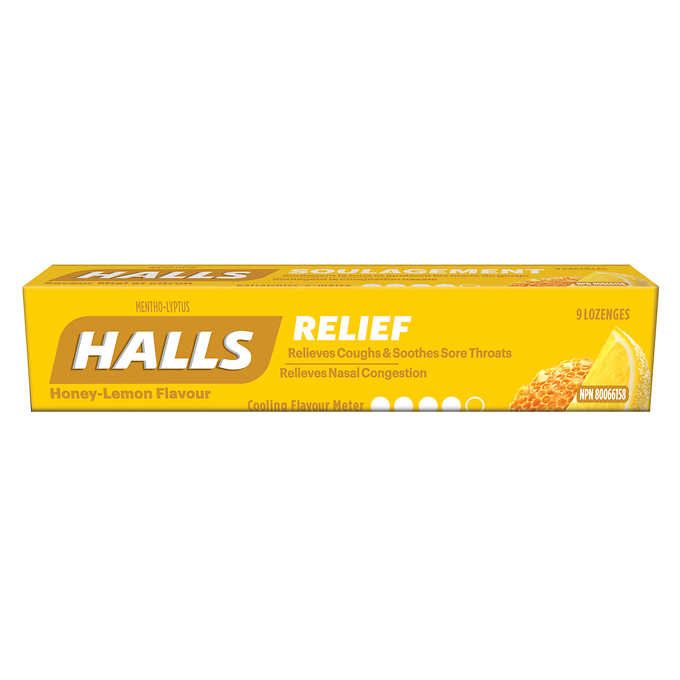 Halls Cough Drops Honey Lemon