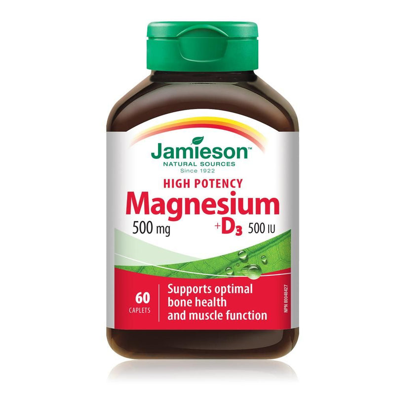 Jamieson Magnesium & Vitamin D3 High Potency Caplets