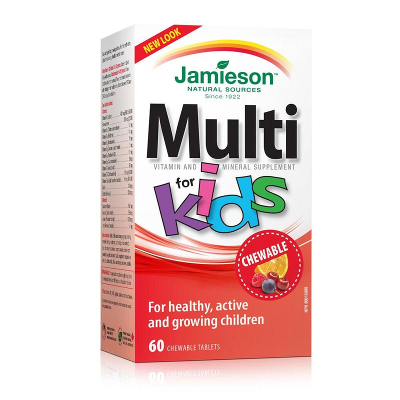 Jamieson Multivitamin for Kids Chewable Tablets Assorted Fruit
