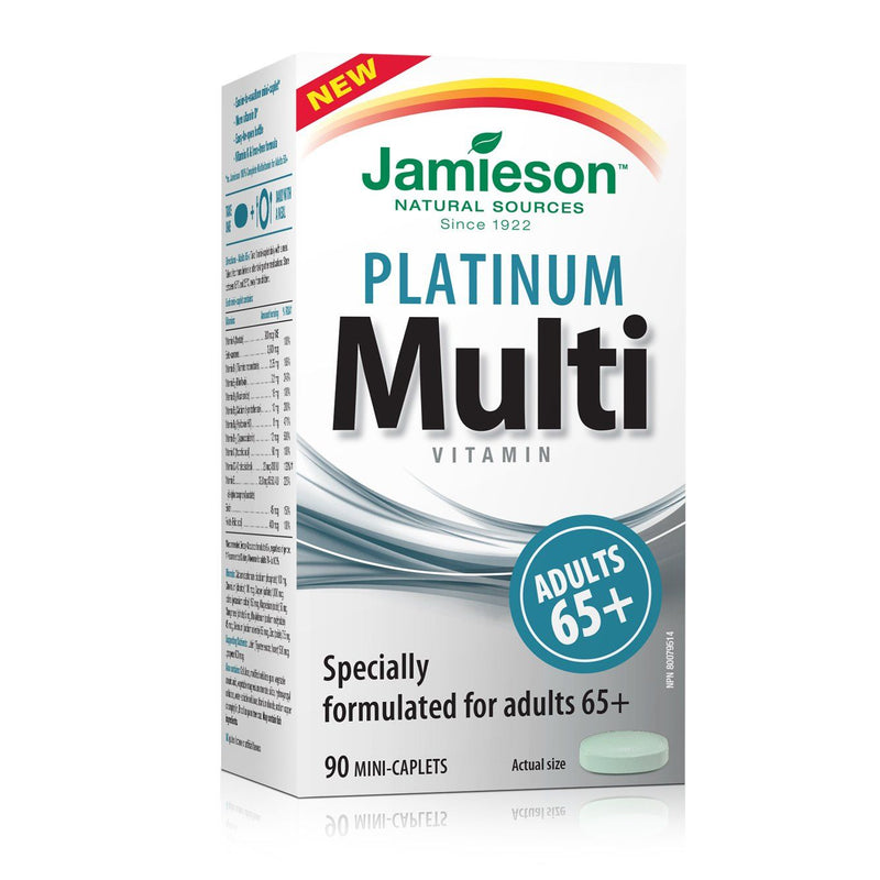 Jamieson Platinum Multivitamin Caplets for Adults 65+