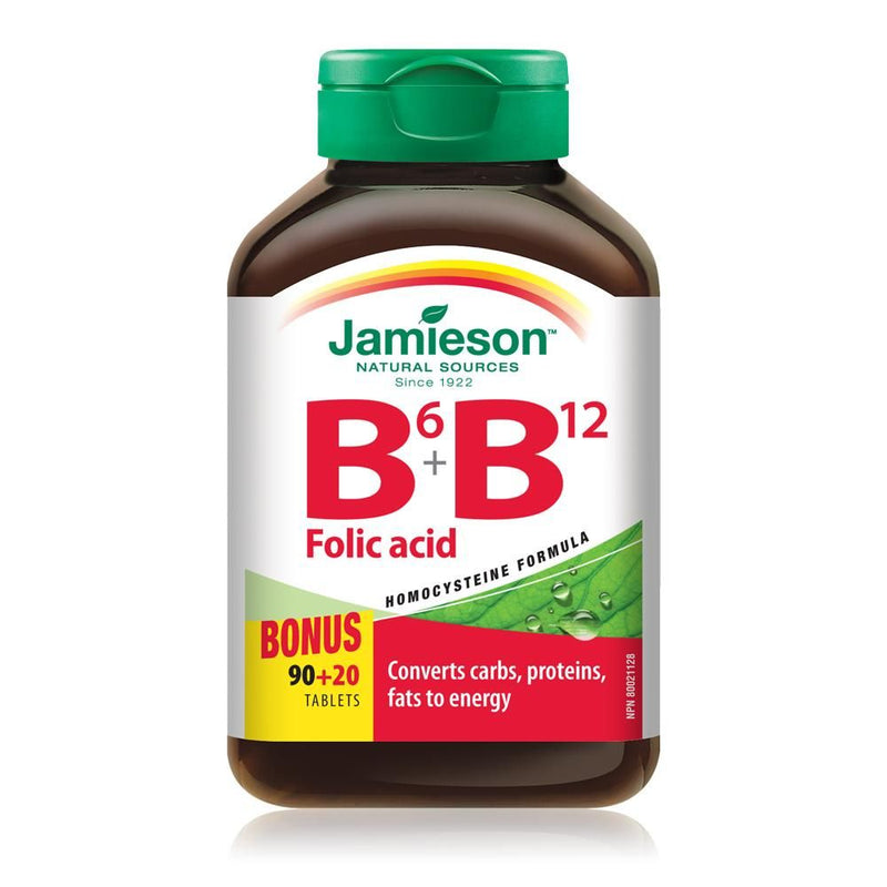 Jamieson Vitamin B6, Vitamin B12 & Folic Acid Tablets