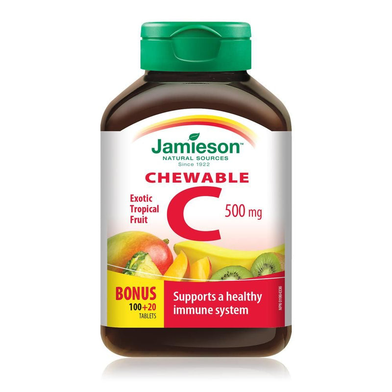 Jamieson Vitamin C Chewable Tablets Tropical Fruit
