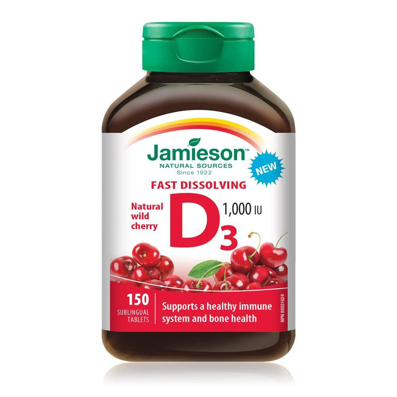 Jamieson Vitamin D3 Fast Dissolving Tablets Cherry