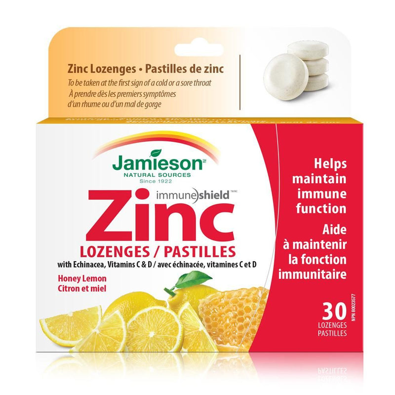 Jamieson Zinc Lozenges Honey Lemon
