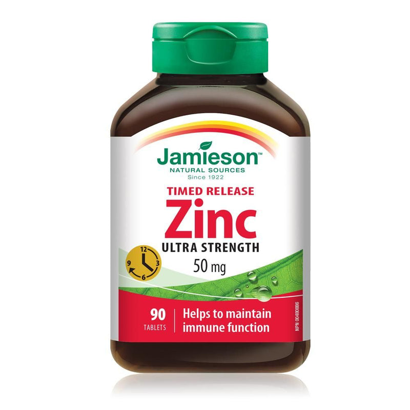 Jamieson Zinc Ultra Strength Timed Release Tablets