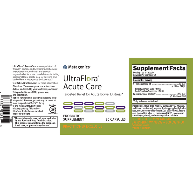 Metagenics UltraFlora Acute Care Capsules