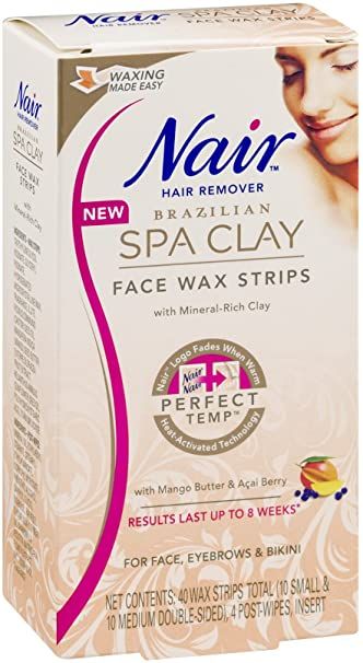 Nair Brazilian Spa Clay Face Wax Strips
