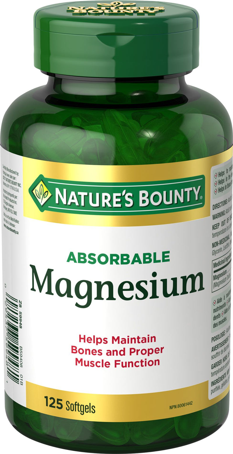 Nature's Bounty Absorbable Magnesium Softgels