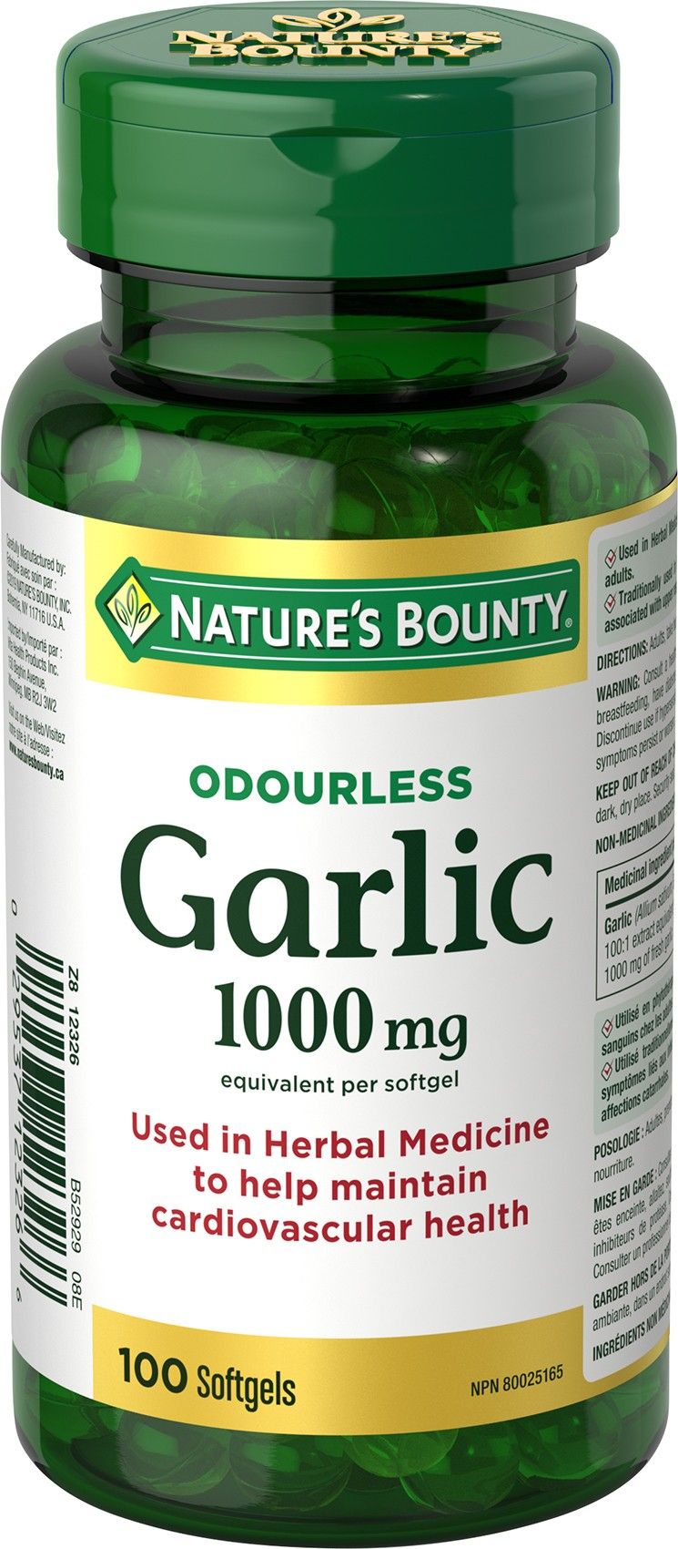 Nature's Bounty Odourless Garlic Softgels