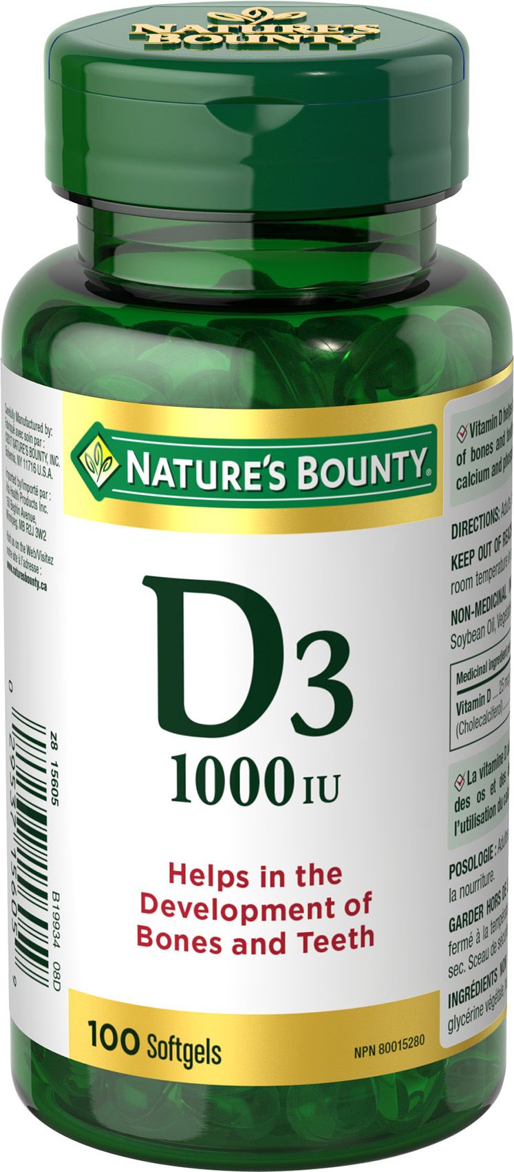 Nature's Bounty Vitamin D3 Softgels