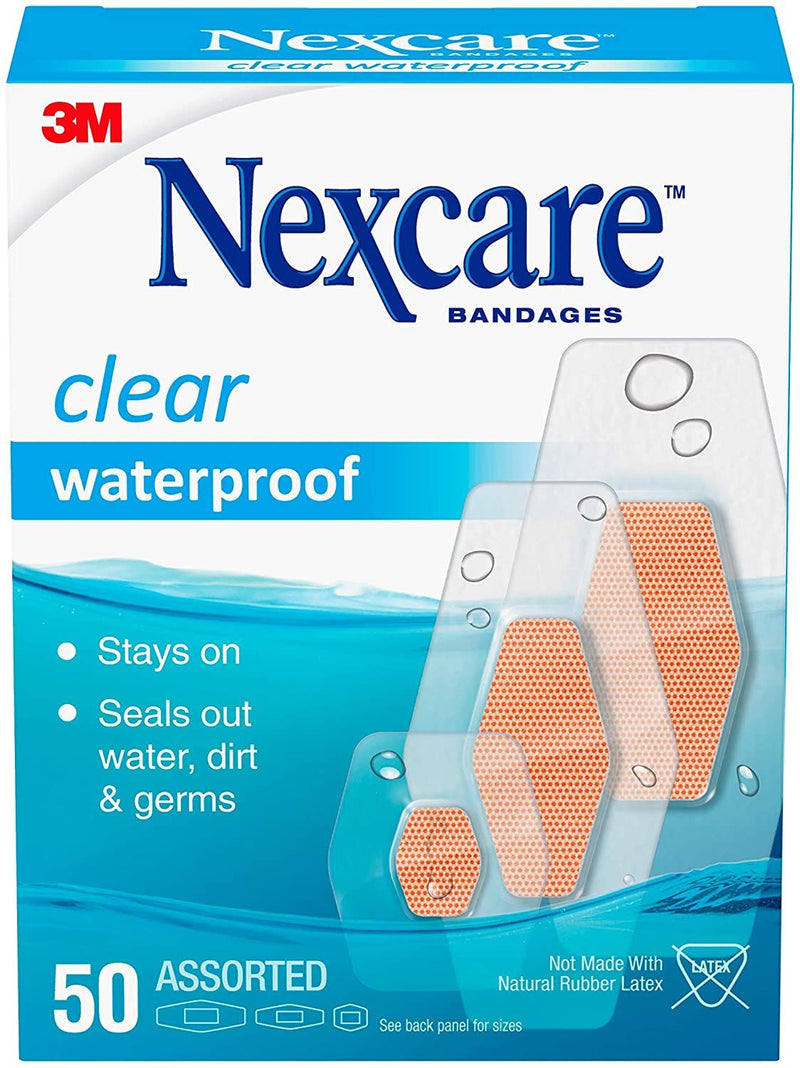 Nexcare Waterproof Clear Assorted Bandages