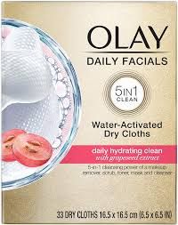 Olay Daily Facial Hydrating Cleansing Cloths with Grapeseed Extract
