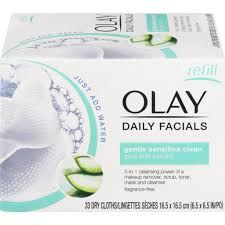 Olay Daily Facial Sensitive Cleansing Cloths with Aloe Extract