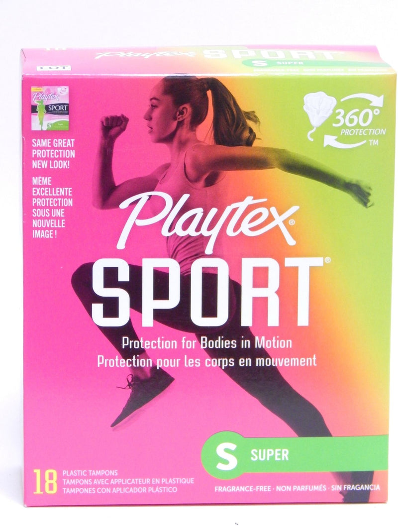 Playtex Sport Plastic Tampons Super Unscented
